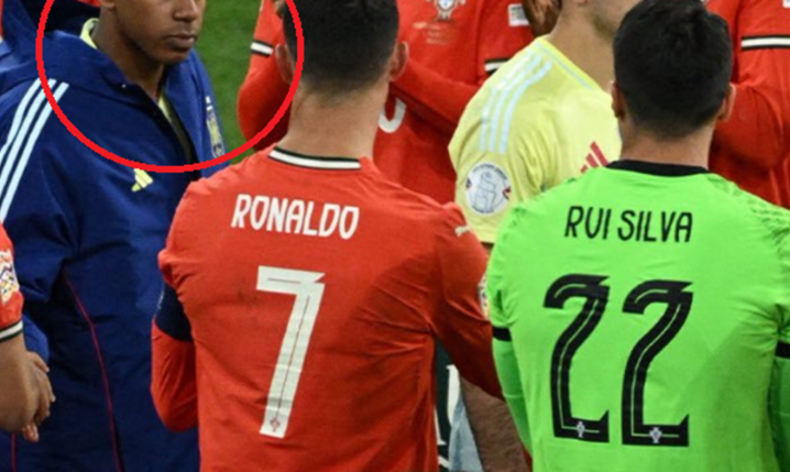 SPOJRZENIE Lamine'a Yamala na Cristiano Ronaldo po finale Ligi Narodów xD